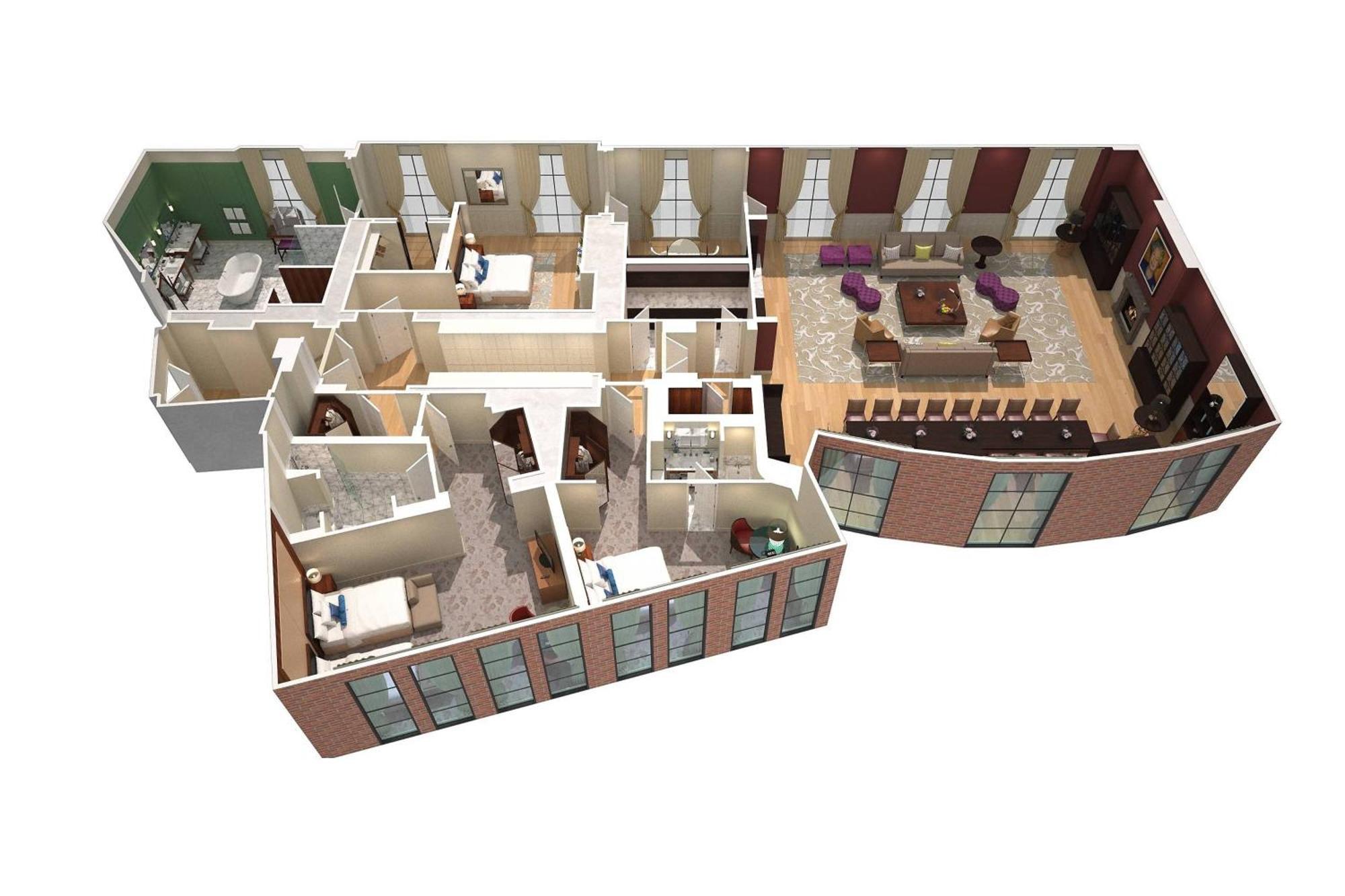 St. Pancras Renaissance Hotel Λονδίνο Εξωτερικό φωτογραφία 3D floor plan